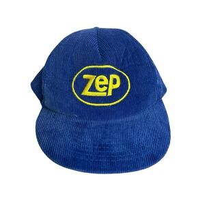 Zep Chemicals Blue Corduroy Vintage Snapback Trucker Hat